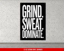 Motivational Fitness Banner - Weightlifting Wall Art for Gym or Dorm Room