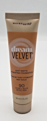 NEW Maybelline Dream Velvet Soft-Matte Hydrating Foundation- 90 HONEY BEIGE