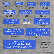 Engraved Labels Custom Etched Industrial Sign Plaques Any Shape, Size and Colour