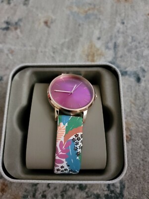 New Fossil Cambry Multi Color Leather Strap Women's Watch BQ3626
