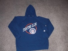 Vintage 80s ILLINOIS Fighting Illini CHAMPION Hoodie Sweatshirt XL made in USA