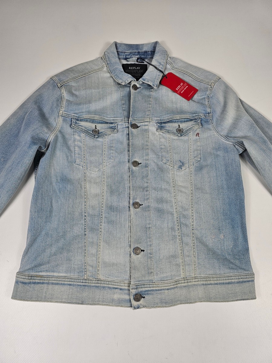 Replay Motorrad Jeansjacke Damen Replay Jeansjacke Schwarz 3XL