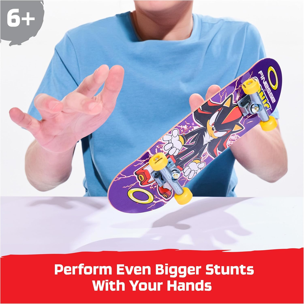 Tech Deck Finesse Fingerboard Silver Sonic The Hedgehog Series 13 MOC Skateboard