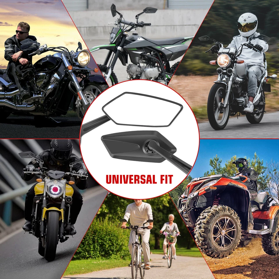 8MM 10MM Motorcycle Rearview Side Mirrors For Aprilia SR50 SR150 SR160 Scooter - Image 4 of 4