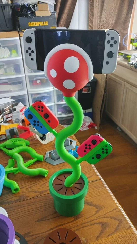 Nintendo Switch Plant Stand Charging Station Tiktok Piranha Plant