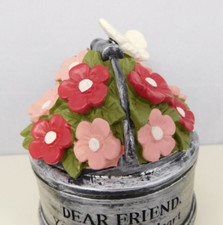 Blossom Bucket Statuetta Angelo Con Vaso Trasparente E Fiori – Figlia, Decorazione Multicolore Per Casa E Regalo - 3