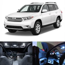 LED White Lights Interior Package Kit For Toyota Highlander 2008-2012 (14 pcs)