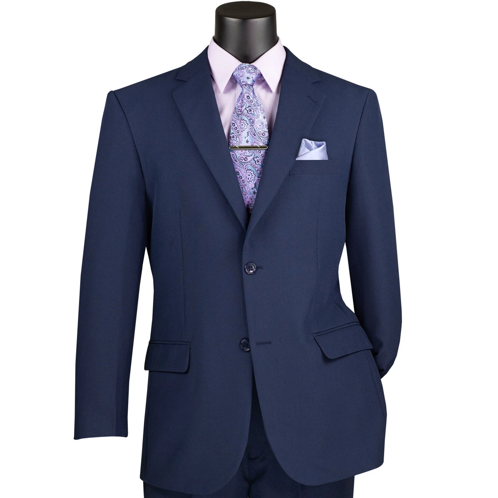 LUCCI Men's Navy Blue 2 Button Classic Fit Poplin Polyester Suit - NEW
Opens in a new window or tab