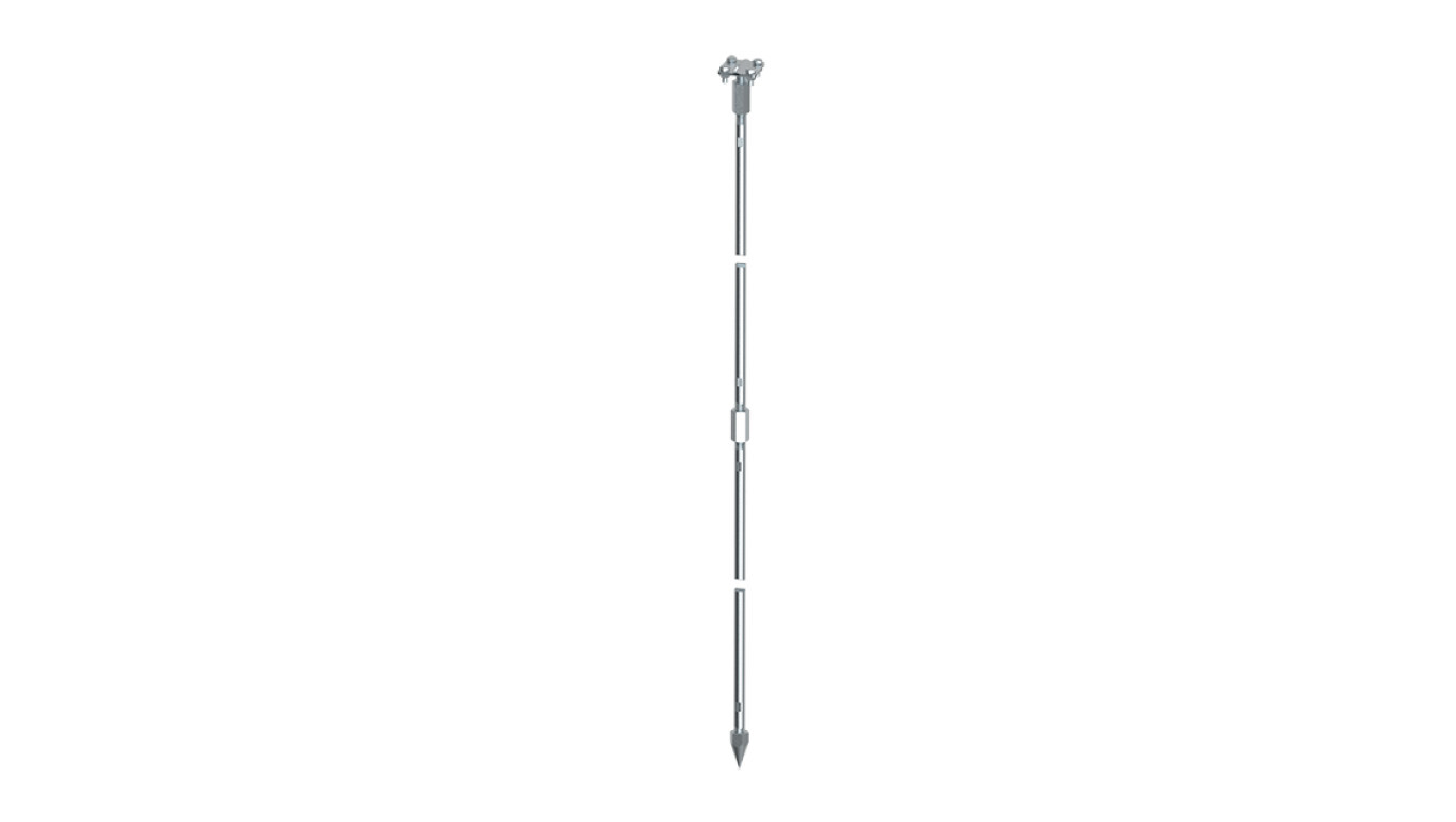 Complete vertical earthing rod, galvanized, 3m (2x1.5m) 4xM8/16 41.1.1 /9 /T2UK