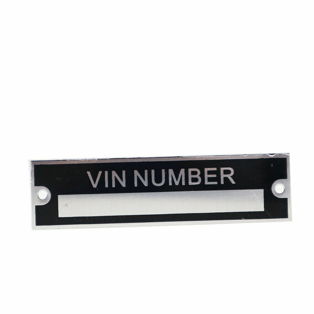 Pre Engraved Vin Tag Aluminum plate Custom engraved with your Number