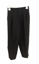 Kids Boys Dress Pants Suit Slacks Size 6 Black Pleaded Front Elastic Back