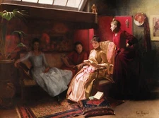 Emilio Boggio Art Poster or Rolled Canvas Print " LA LECTURE"