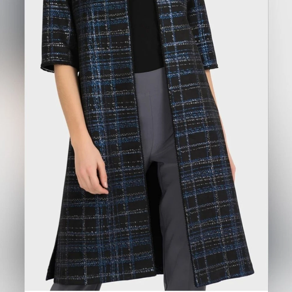 Chaqueta Joseph Ribkoff Negra Azul Plata Estilo 194725 Foto 4 de 4