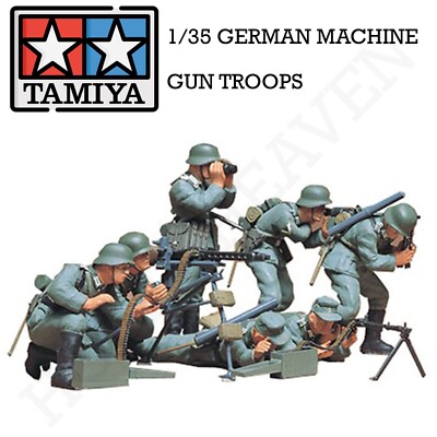 Tamiya 1/35 German Machine Gun Troops Model Kit Fast Shipping  