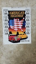 1995 Route 66 America's Highway Metal Sign 13 x 16in Made In USA