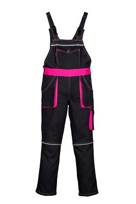 KINDERLATZHOSE NIZO B KINDER PINK SCHWARZ LATZHOSE MIT ROSA KINDERHOSE MÄDCHEN