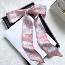 Long Skinny Scarf for Women Hair Tie Neck Wrap Bag Belt Accessory Spring Fall
