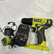 RYOBI PDD209K 18V ONE+ Cordless 3/8 in Kit Charger and BatteryC296
