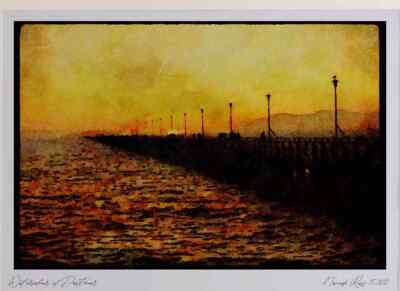 Pacific Coastlines 117072 Pier Berkeley CA Limited Edition Aquarelldruck