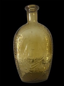 Vintage Lestoil Gold George Washington and Eagle Bottle