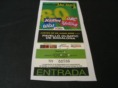 HADLEY ( SPANDAU BALLET ) ABC GO WEST PAUL YOUNG TICKET TOUR BADALONA 2005 GLUED
