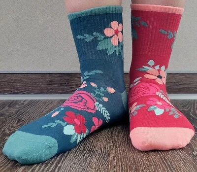 DEDOLES ~ Lustige Crew Socken~ MISMATCH ~ HAGEBUTTENBLÜTEN ~ 35-38, 39-42, 43-46