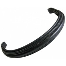 Plain Black Leather Browband   Make Your Own Bridle   Without Beading Channel  