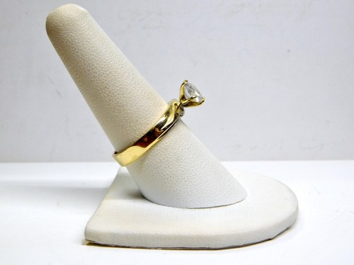 Anillo de compromiso solitario L@@K clásico real oro amarillo 14K talla 8,5 para mujer - Imagen 4 de 11