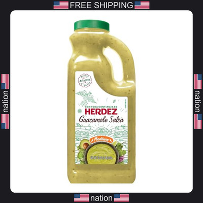 HERDEZ Guacamole Salsa, Medium, 32 oz Jug ? Gluten Free, Kosher, Authentic