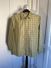 Rohan Mens Coast Long Sleeve Shirt Sun Protective Green Check Hiking Medium