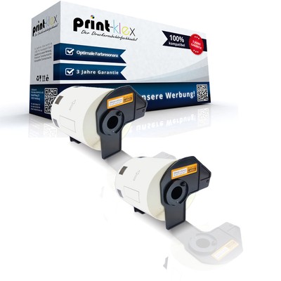 2x Alternative Etiketten Rollen für Brother P Touch-QL-500-Se Easy Print