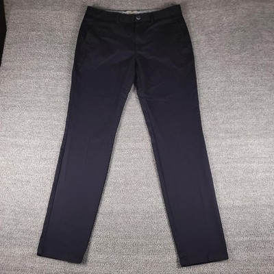 Perk Pants Mens 34x34 Navy Blue Slim Fit Stretch Chino Casual Cotton Spandex