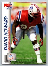1992 Pro Set #577 David Howard Rookie Card New England Patriots. rookie card picture
