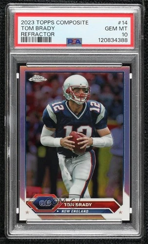 2023 Topps Composite Topps Chrome Refractor Tom Brady #14 PSA 10 GEM MT uk2