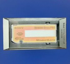 Vintage Sony 512MB Memory Stick PRO MagicGate MSX-512 Media Flash Memory Card