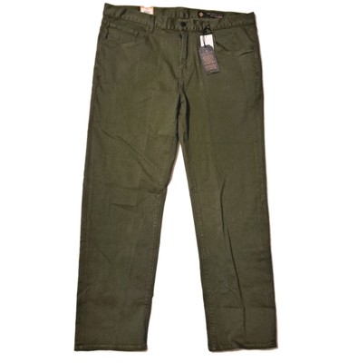 Roark Mens Jeans 40x32 HWY 128 Straight Fit Stretch Denim Green NEW Fading READ