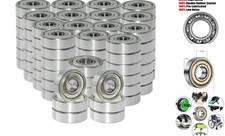 -Pack 608-ZZ Deep Groove Ball Bearings, Double Metal 608-ZZ 100 Pack 100