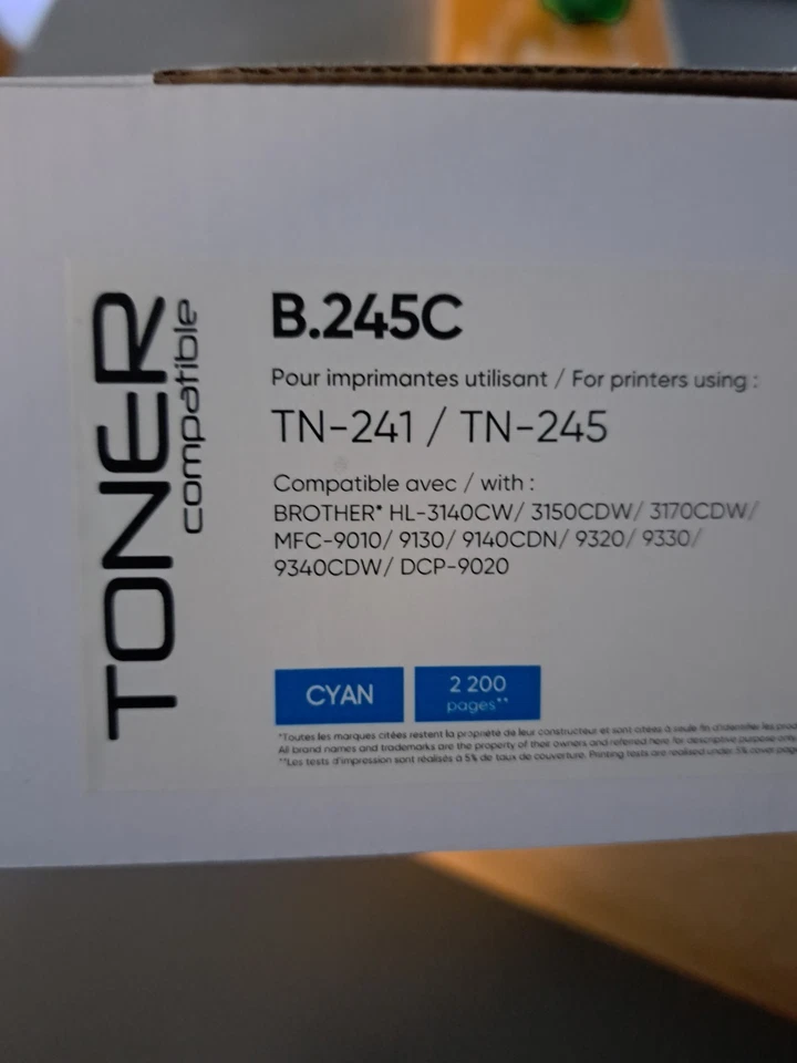 BROTHER HL 3150CDW - 1 x Cartouche de toner compatible Cyan - Photo 1/1