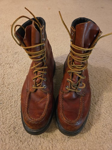 Red Wing Moc Toe SuperSole Work Boots Red Oro Russet 8.5 D
