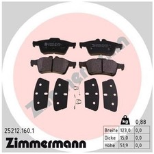 Satz Bremsbeläge Bremsklötze hinten für Volvo C30 533 C70 2 542 S40 544 | 246