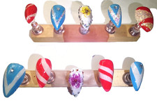 press-on nails Shape: almond Theme: Puerto Rico Large Pre-designed hotdeal   