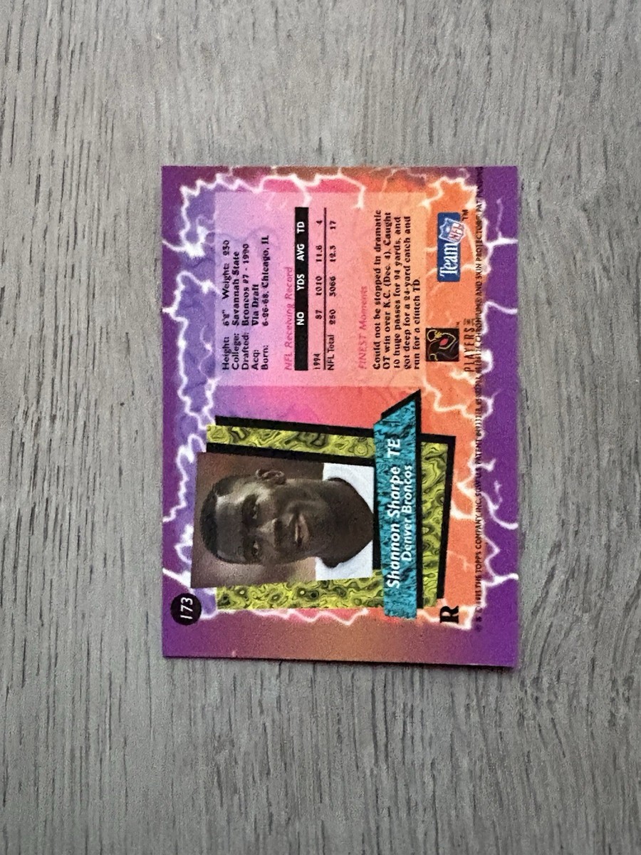 1995 NFL Topps Finest Refractor | Shannon Sharpe | #173 | Denver