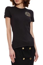 Versace Jeans Couture Black/Gold Medallion Logo Screen Printed T-shirt-M
