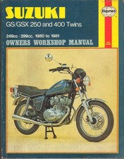 SUZUKI GS250 T,GSX250,GSX400 E,T TWINS HAYNES WORKSHOP MANUAL 1980-1981