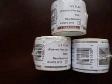 3 Rolls of 100 Stamps US Forever Postage Total 300, $234 Retail, Free shipping