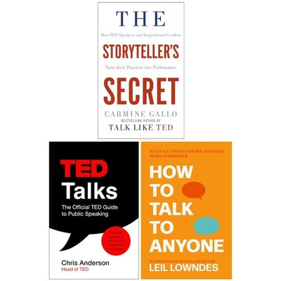 How to Talk to Anyone, TED Talks & The Storyteller's Secret 3 Books Set