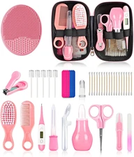 Baby Grooming and Healthcare Kit, Portable Baby Safety Care Set with Hair Brush 