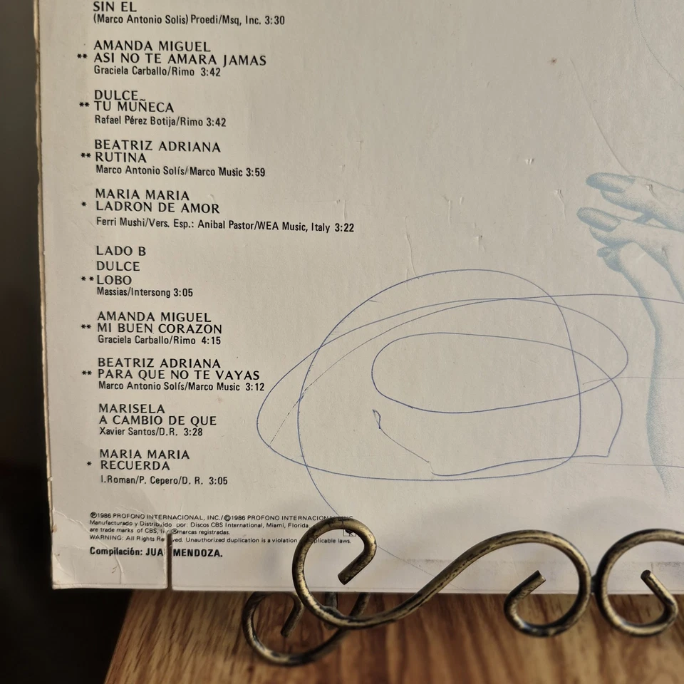 Con Sentimiento De Mujer Vinyl compilation Album LP 1986 latin balada PROFONO - Image 2 of 4