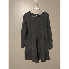 Madewell Denim Raglan-Sleeve Mini Dress in Lunar Wash Womens XL