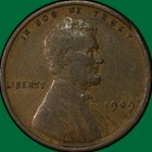 1909-VDB Lincoln Wheat Cent Very Fine VF Coin #33724
